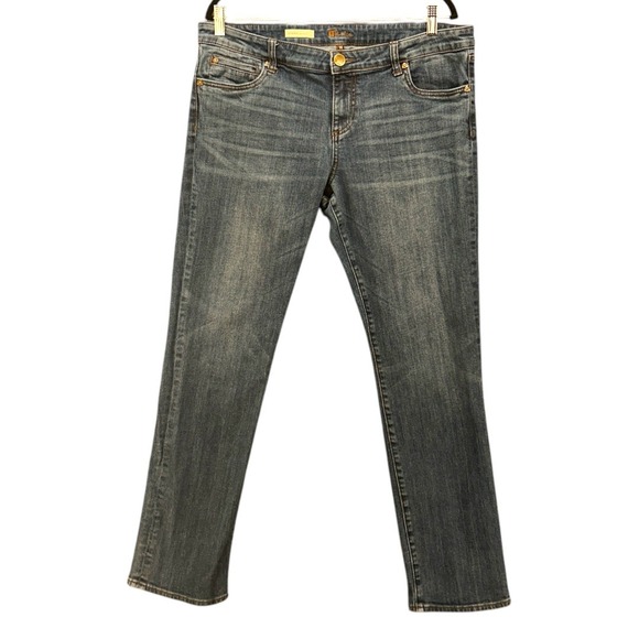 Kut From The Kloth Jeans Womans 14 Straight Leg Mid Rise‎ Catherin Boyfriend - Picture 1 of 12